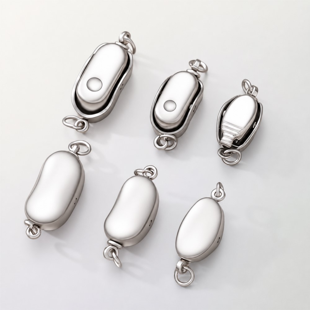 Pearl Trim Chain - 2/5 Buah Gesper Konektor Rantai Bentuk