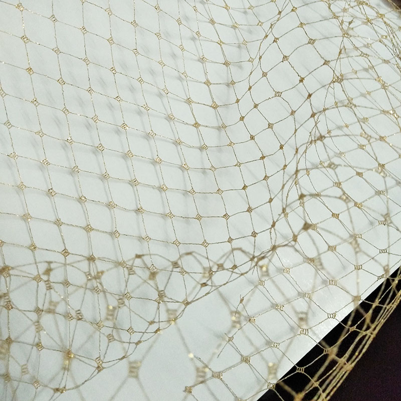 Kain Jaring Hitam Berpola Berl - Crystal Mesh Fabric ulasan dan harga